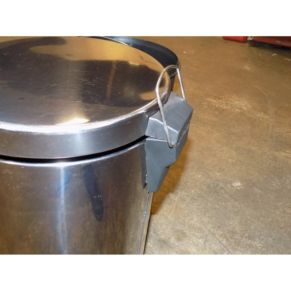 13gal Stainless Touchless Commercial Hands Free Step Trash Can & HD Liner